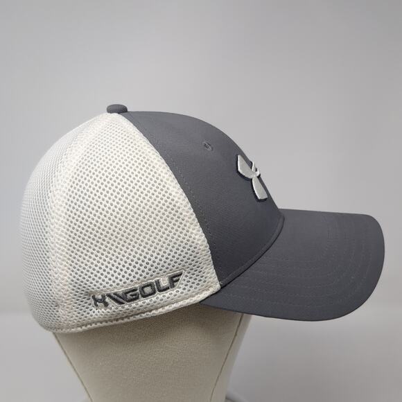 Under Armour Golf Fitted Hat Gray XL Embroidered Logo Colorblock Outdoor - Picture 5 of 9